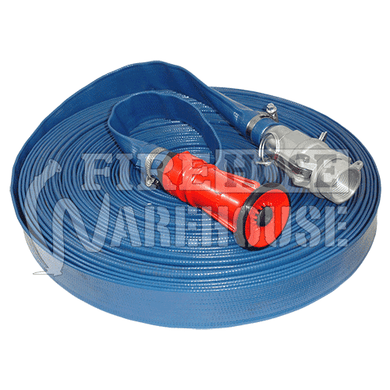 Lay Flat Fire Hose Blue PVC 25mm I.D. x 30mtrs