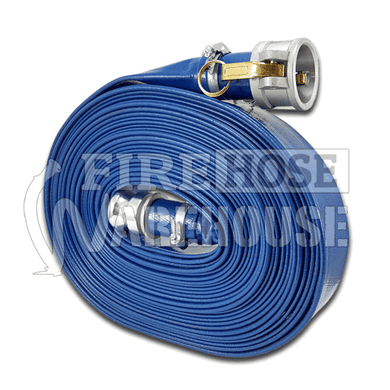 Lay Flat Hose Kit Blue PVC 38mm to 100mm x 20 or 30mtrs