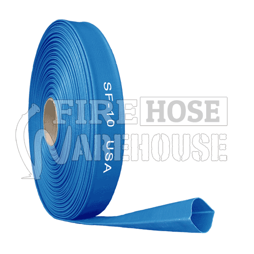 SUN FLOW SF10 Blue PVC Lay Flat Hose. Made in The U.S.A.